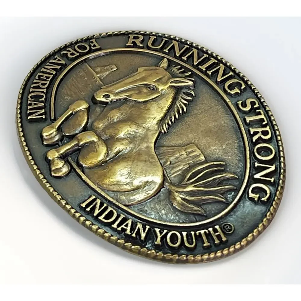 Belt Buckle - Running Strong for American Indian Youth Billy Mills